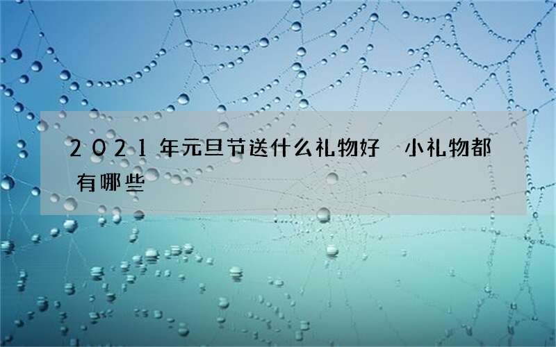 2021年元旦节送什么礼物好 小礼物都有哪些